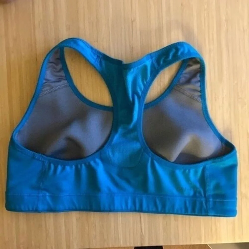 Lightly Used Small Blue Nike DRI-FIT Sports Bra edt - Picture 2 of 4